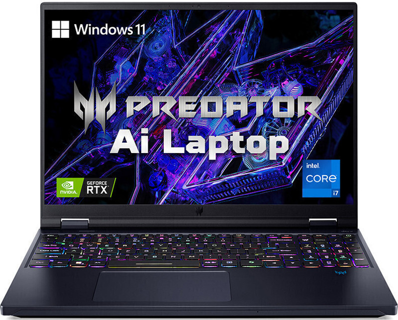 Acer Predator Helios 16 Intel Core i7 14th Gen 14700HX - (16 GB/1 TB SSD/Windows 11 Home/8 GB Graphics/NVIDIA GeForce RTX 4070) PH16-72 Gaming Laptop(16 Inch, Abyssal Black, 2.65 Kg)