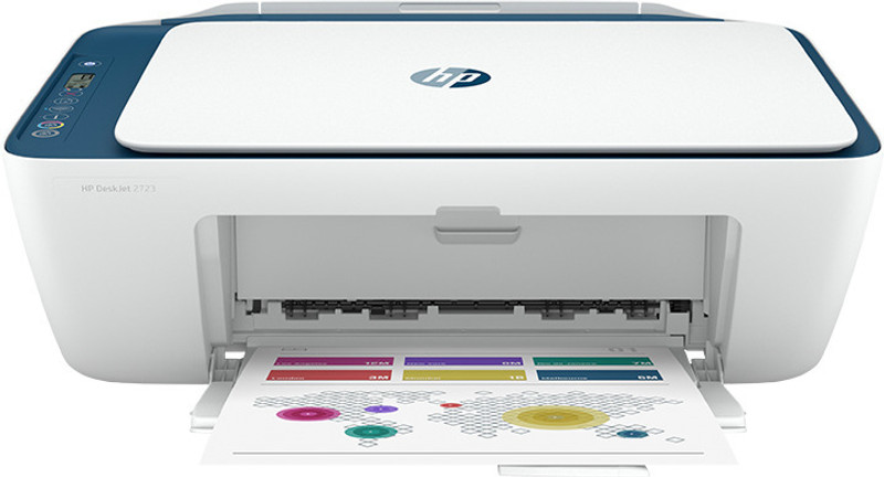 HP DeskJet 2723 Multi-function WiFi Color Inkjet Printer with Copy, Scan, Bluetooth, USB, Simple setup with HP Smart App, Ideal for Home(Ink Cartridge)