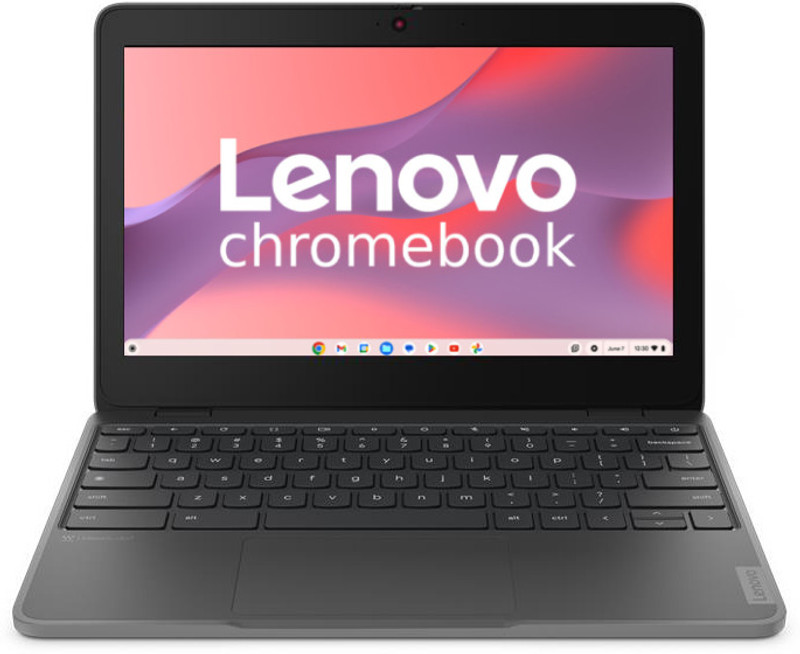 Lenovo 100e Chromebook Gen 4 MediaTek MediaTek Kompanio 528 - (4 GB/64 GB EMMC Storage/Chrome OS) 82W0001DHA Chromebook(11.6 Inch, Graphite Grey, 1.23 Kg)