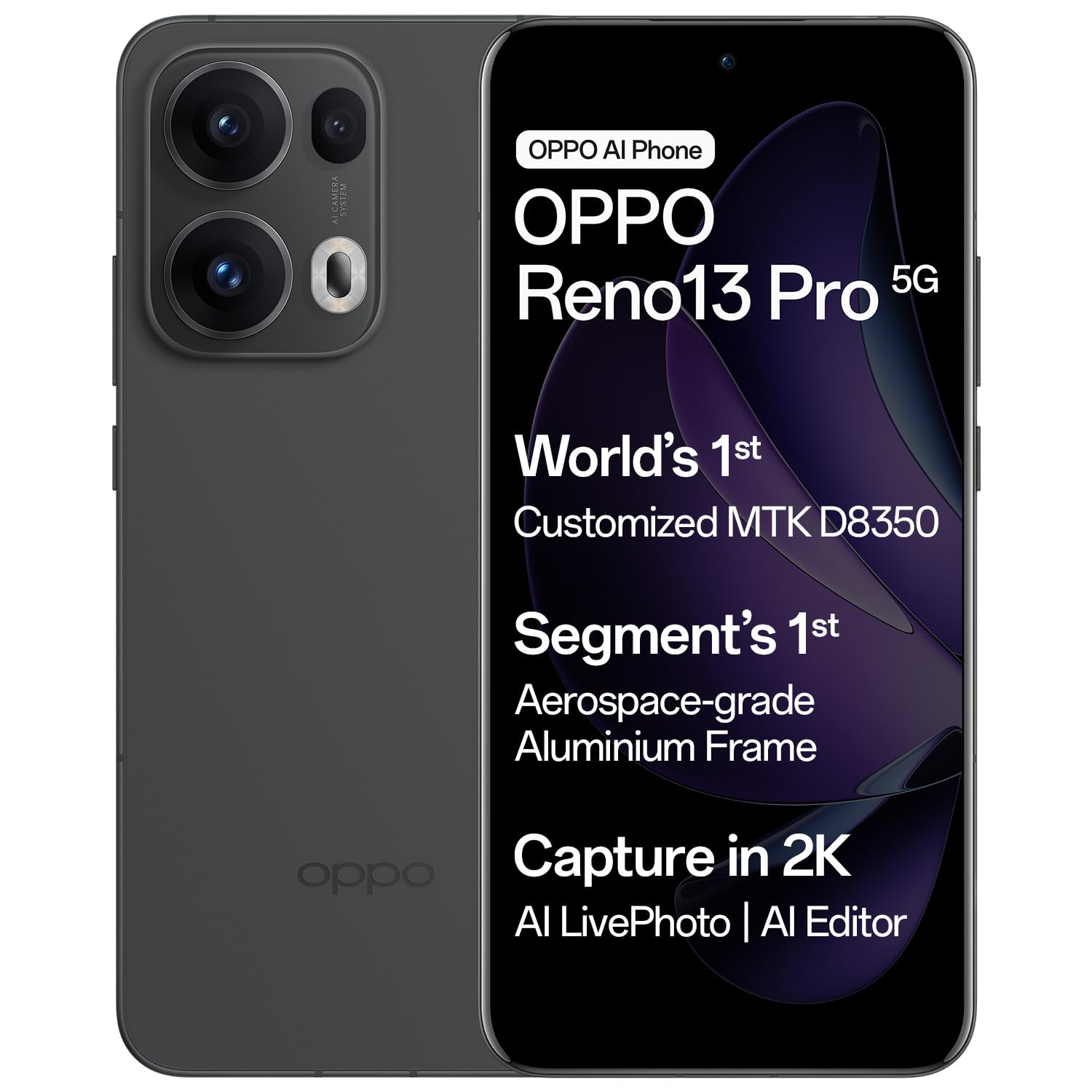 OPPO Reno13Pro 5G (Graphite Grey, 12GB RAM, 512GB Storage)