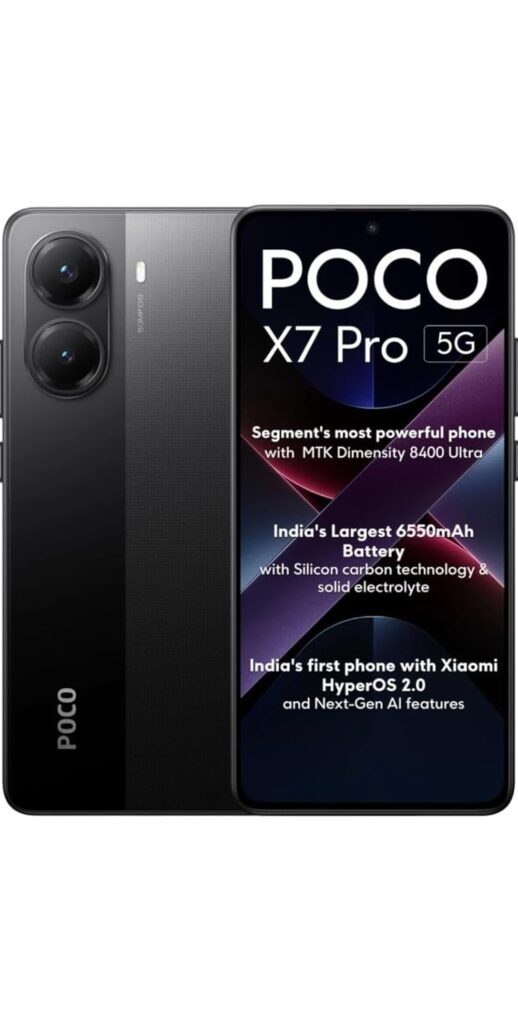 POCO X7 Pro 5G (Obsidian Black, 256 GB) (8 GB RAM)
