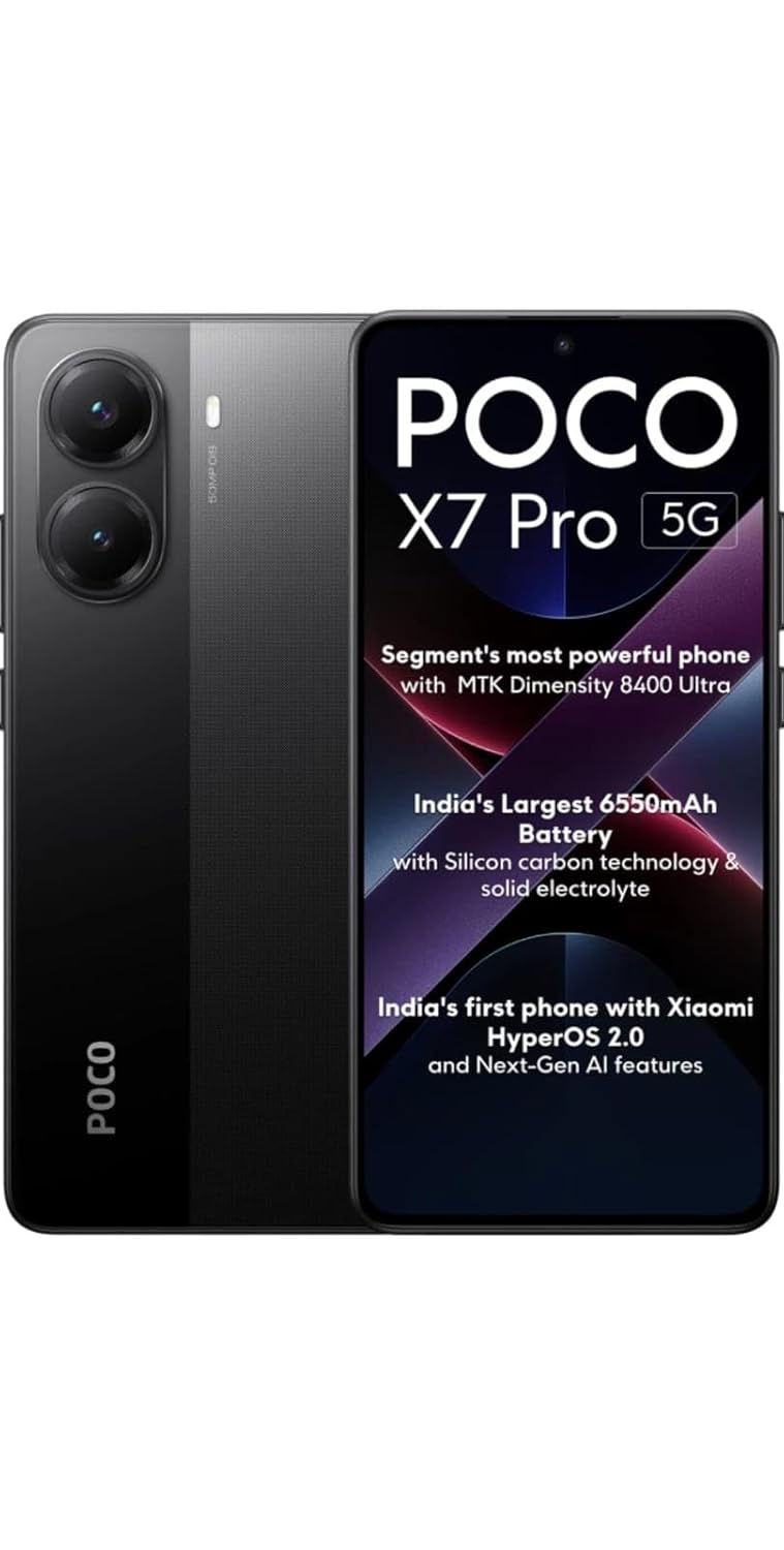 POCO X7 Pro 5G (Obsidian Black, 256 GB) (8 GB RAM)