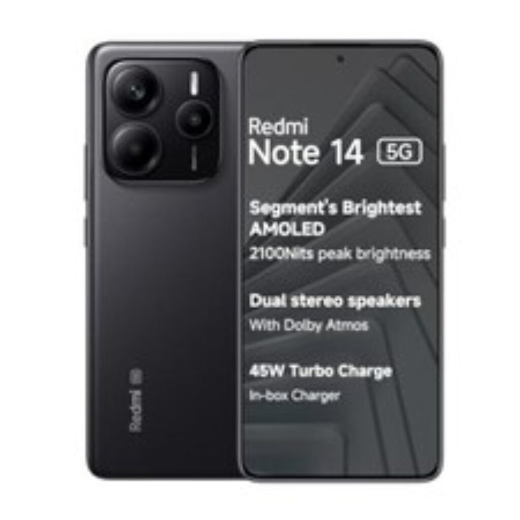 Redmi Note 14 5G (Titan Black, 6GB RAM 128GB Storage) | Global Debut MTK