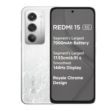 Redmi 15 5G (White 8GB+256GB) 50MP AI Camera-Global Version. “NO TARIFFS IN USA”